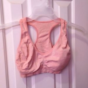 Pink sports bra